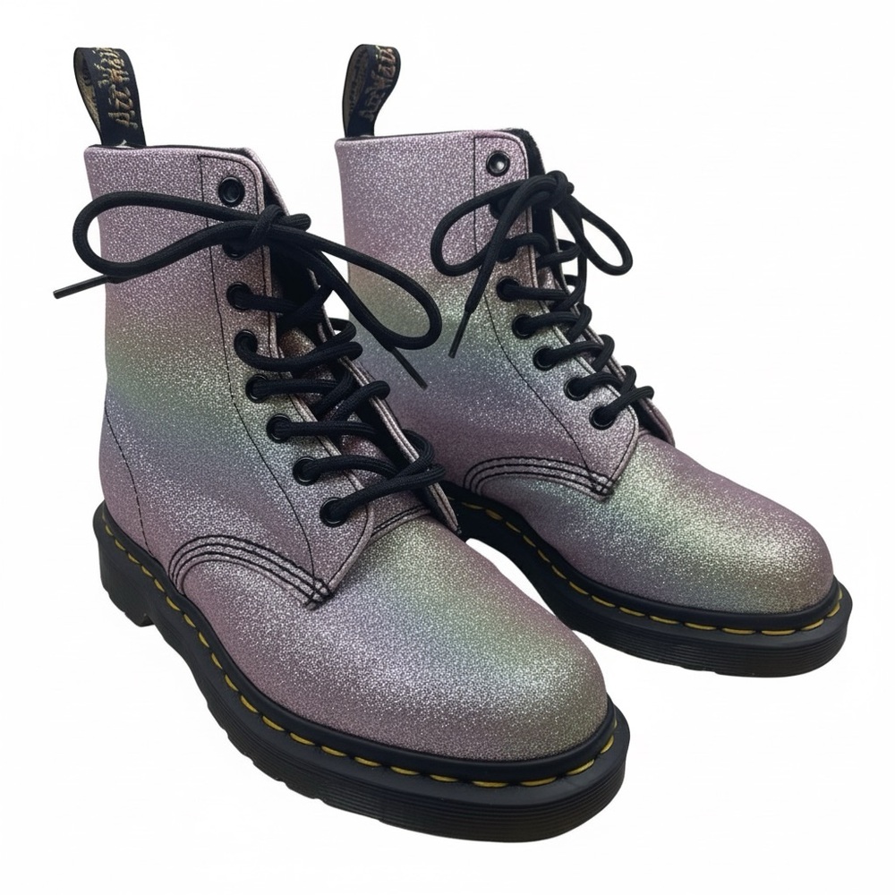 Dr. Martens Pascal Glitter Lace-Up Combat Boots Size 6 (US) / 37 (EU)